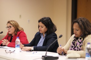 From left to right, Saadia Wadah (Morocco), Jamila Ali Rajaa (Yemen) and Hibaaq Osman (Somalia) attended the discussion. 